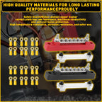 2X 12V Power Distribution Bus Bar Terminal Block for Auto Boat