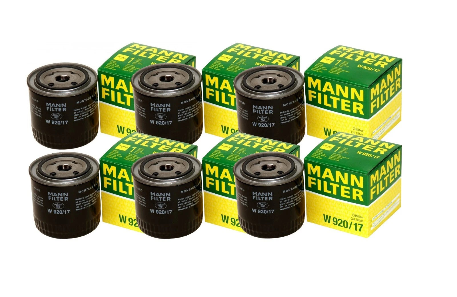Set of 6 Engine Oil Filters for Chrysler Dodge Ford Jeep Mitsubishi Volvo