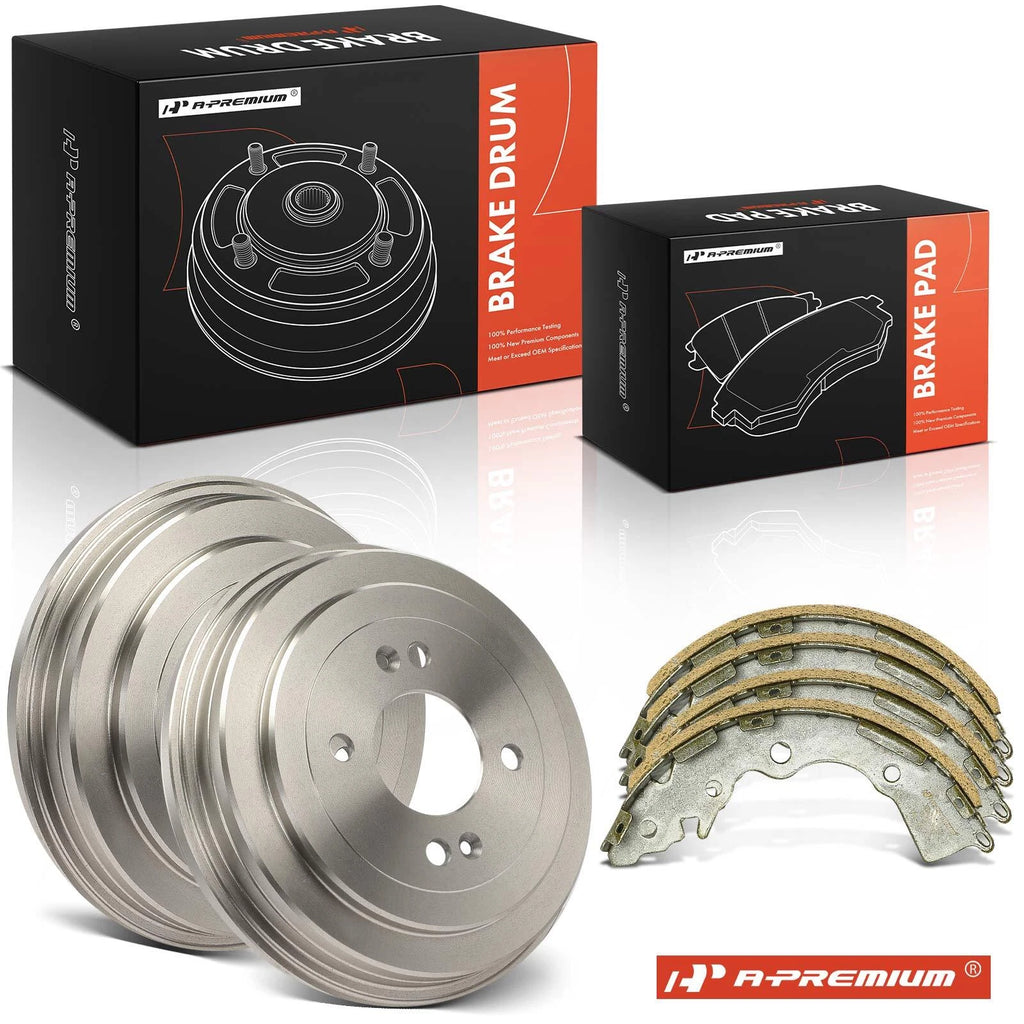 Brake Drums + Ceramic Brake Shoes for Hyundai Accent (2006–2007)