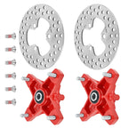 Set of 2 Red Wheel Hubs w/ Brake Discs for Honda TRX250X (2009–2014)