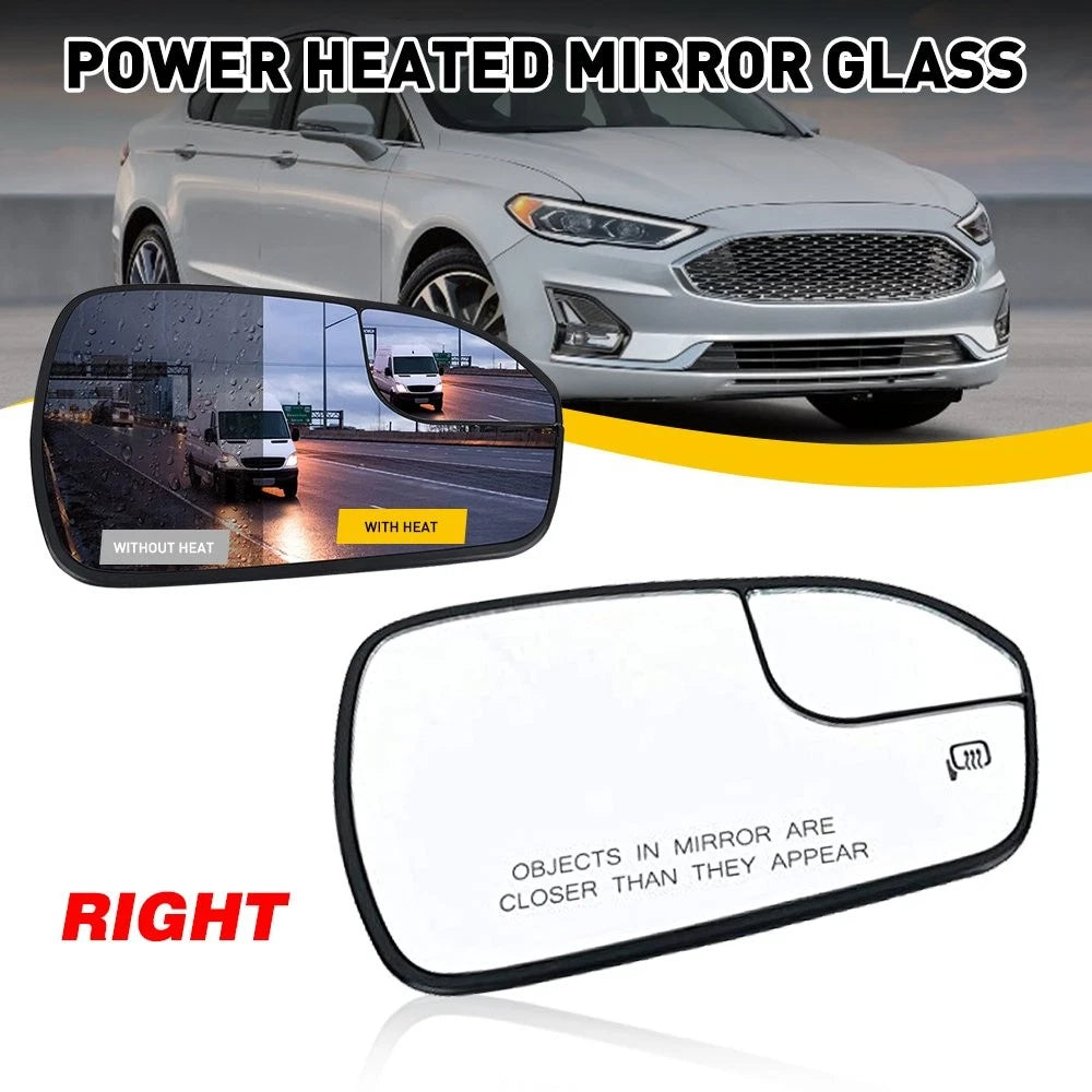 Heated Right Passenger Side Door Wing Mirror Glass for Ford Fusion (2013)