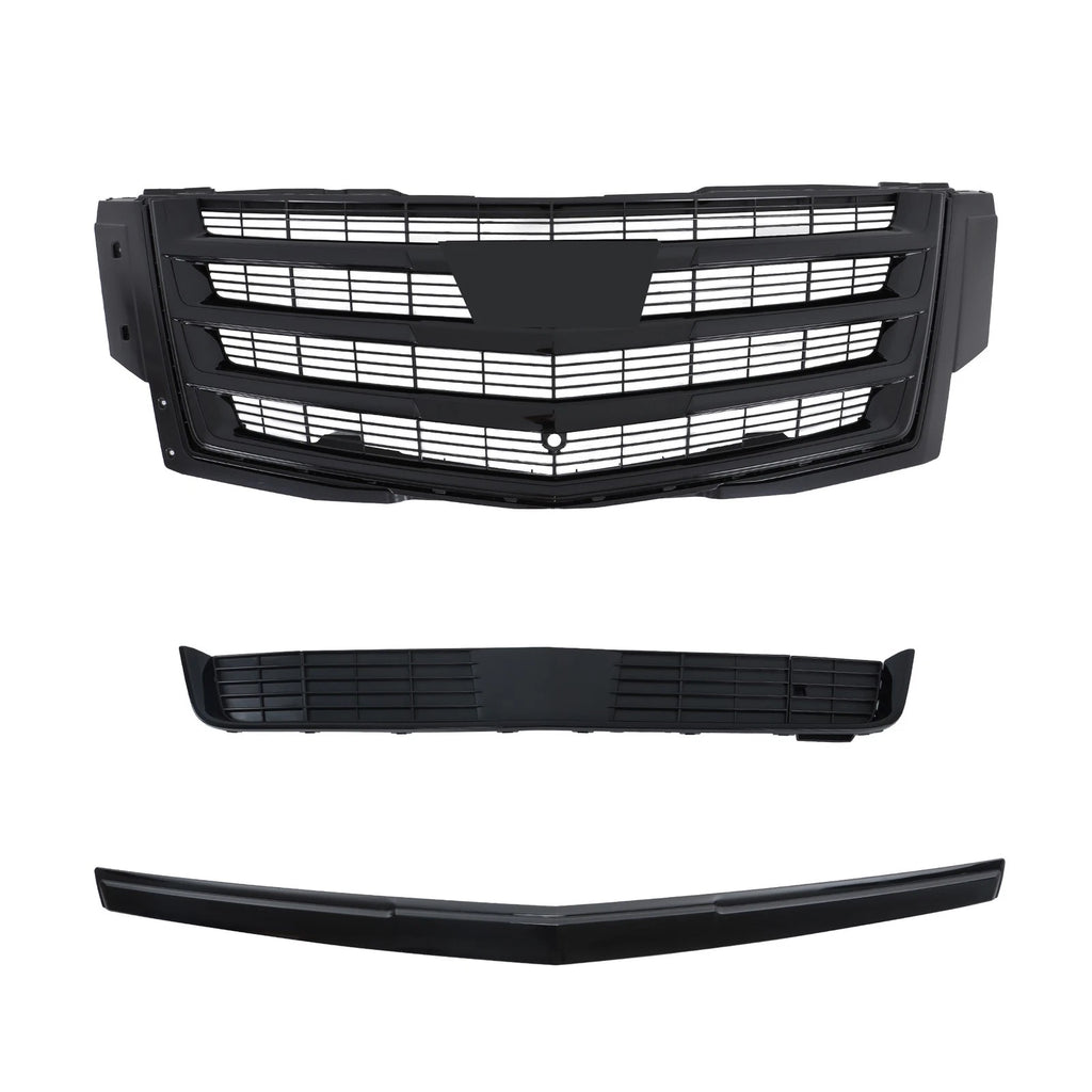 Gloss Black Front Center Mesh Grille for Cadillac Escalade (2015-2020)