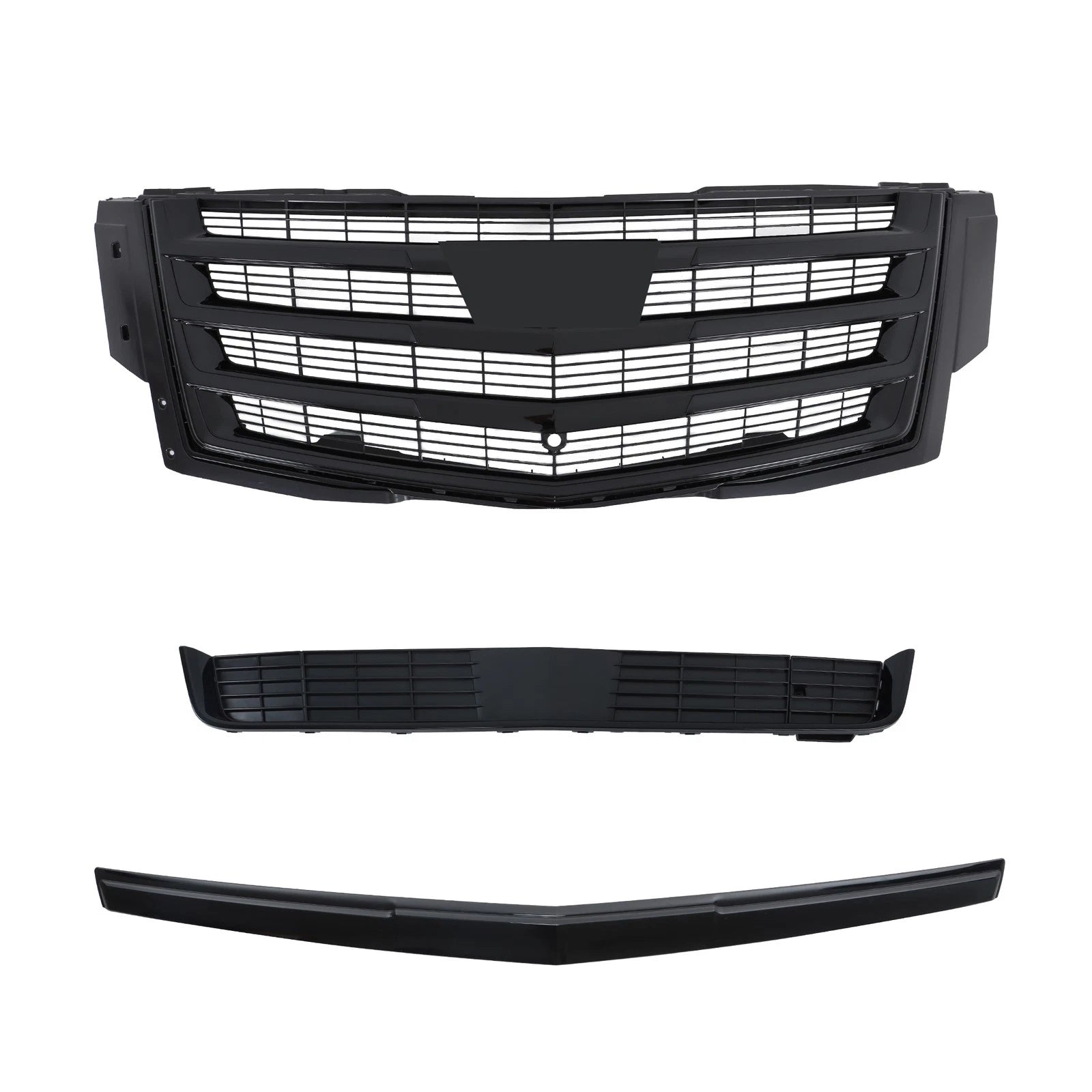 Gloss Black Front Center Mesh Grille for Cadillac Escalade (2015-2020)