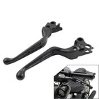 Black Brake Lever Set for Harley Davidson (1996–2017) 16 Slotted Clutch Levers