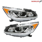 Set of 2 Halogen Headlights with LED DRL for Honda Accord (2016–2017)
