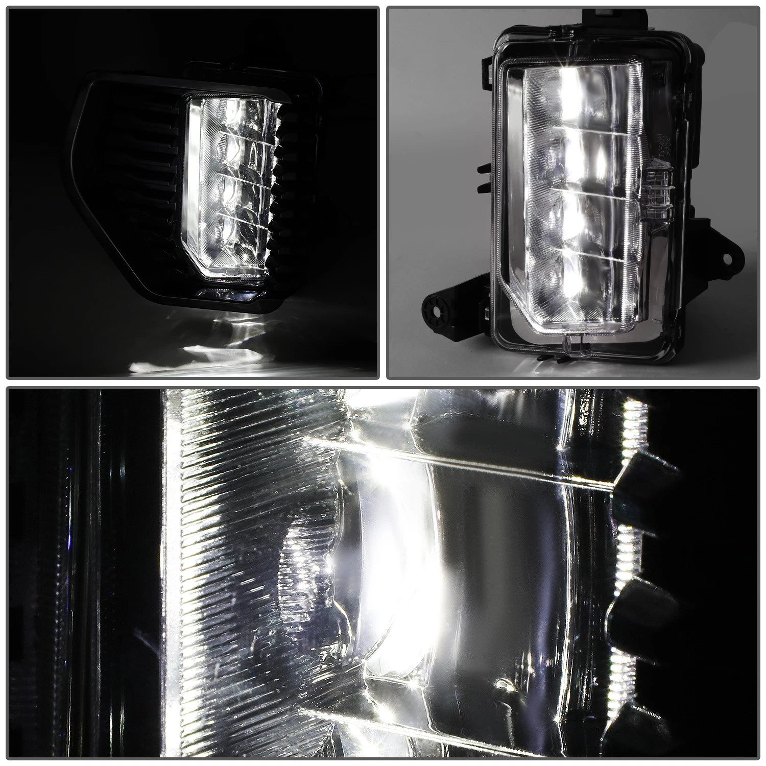 Full LED Fog Light Lamp Set for GMC Sierra 1500 (2019–2022) Smoked Lens w/ Bezel & Switch