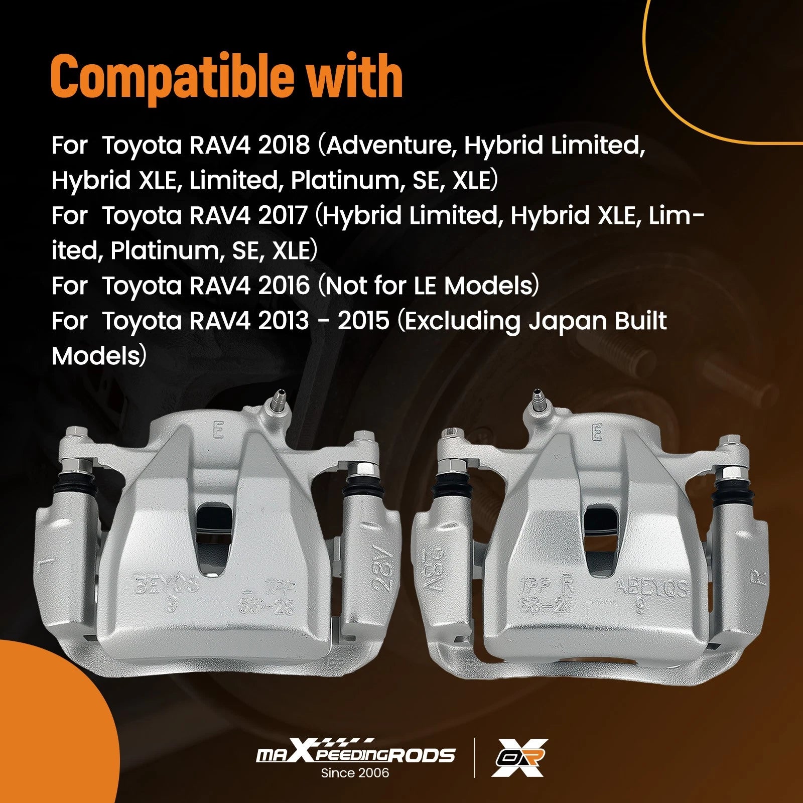 Front Disc Brake Caliper Assembly for Toyota RAV4 (2006-2018)