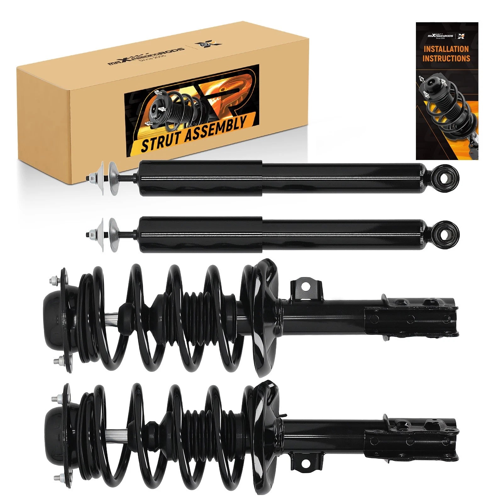 Set of 4 Complete Front Struts Rear Shocks for Chevy Malibu Saturn Aura Pontiac G6 (2008–2012)