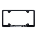 Textured Black Laser Etched Wide Body License Plate Frame for Jeep Gladiator