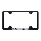 Textured Black Laser Etched Wide Body License Plate Frame for Jeep Gladiator