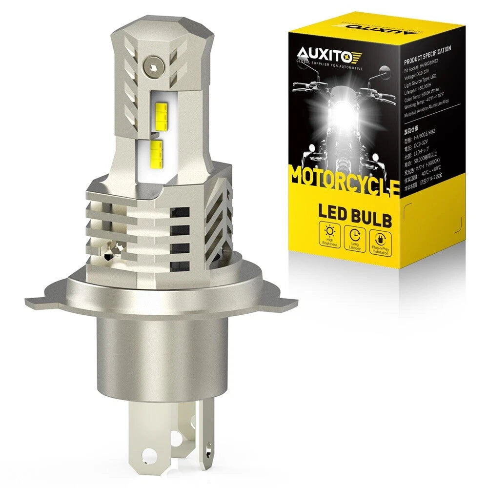 H4 6000K LED Hi/Lo Beam Headlight Bulb for Motorcycle (YYYY–YYYY)