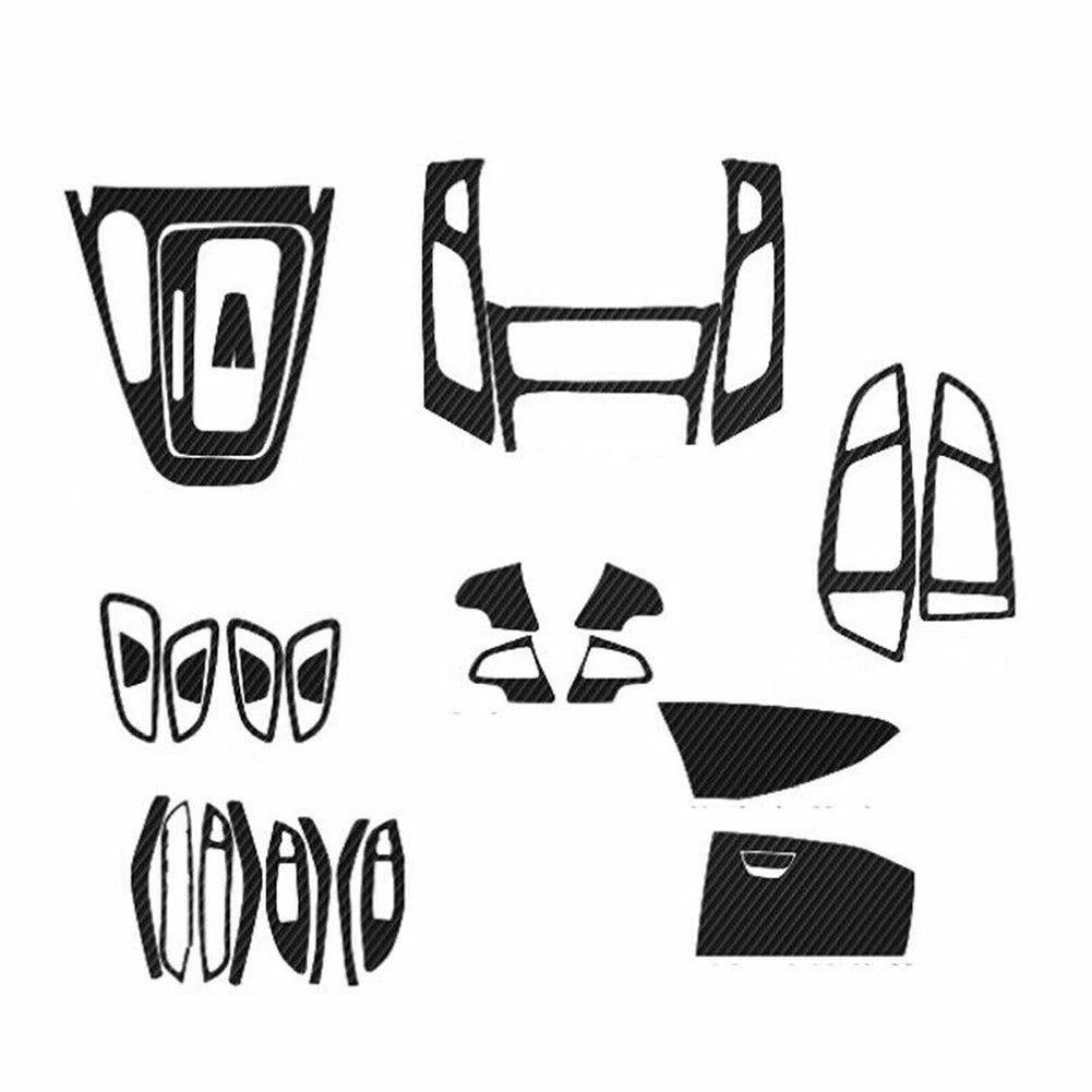 Set of 29 Carbon Fiber ABS Vent Outlet Cover Trims for Ford Focus (2015–2018)