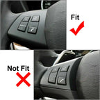 3 x Carbon Fiber Steering Wheel Cover Trim for BMW X5 X6 (2007-2013)