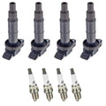 4X Ignition Coil & Spark Plug for Toyota Corolla Celica Matrix (2000–2008) UF247