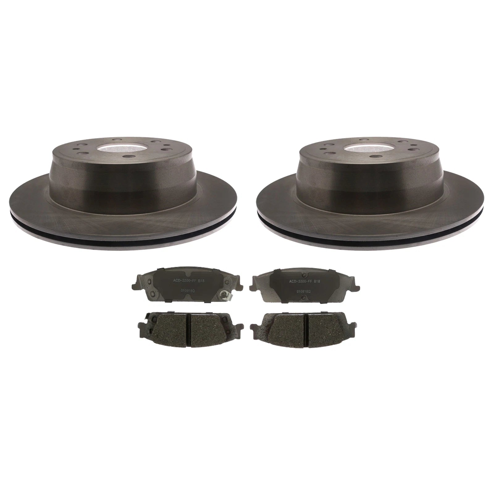 ACDelco Silver Rear Brake Kit for Tahoe Silverado (2007–2014) - 345mm Disc Rotors, Pads