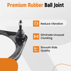 Front Upper Lower Control Arms with Ball Joints for Ram 1500 (2009-2018)