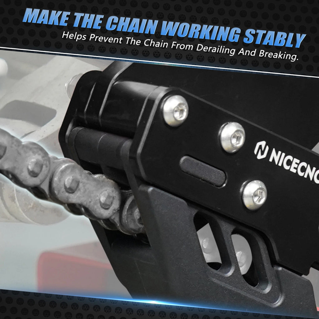 NICECNC Rear Swingarm Chain Guide for Honda TRX450R (2006–2009) Black