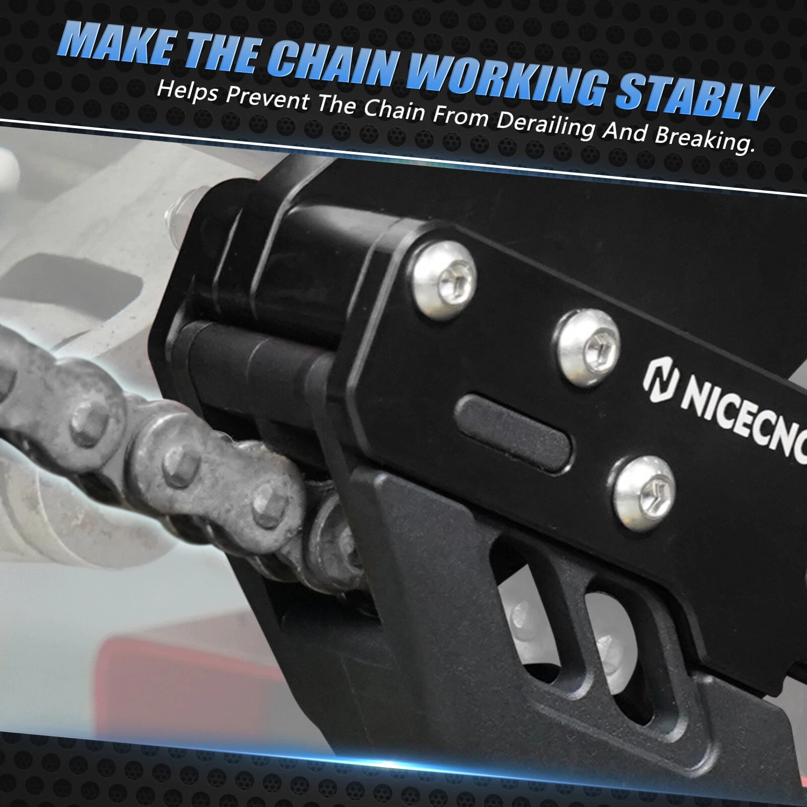 NICECNC Rear Swingarm Chain Guide for Honda TRX450R (2006–2009) Black