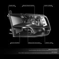 Projector Headlights for Dodge Ram 1500 2500 3500 (2009–2012) Black/Clear