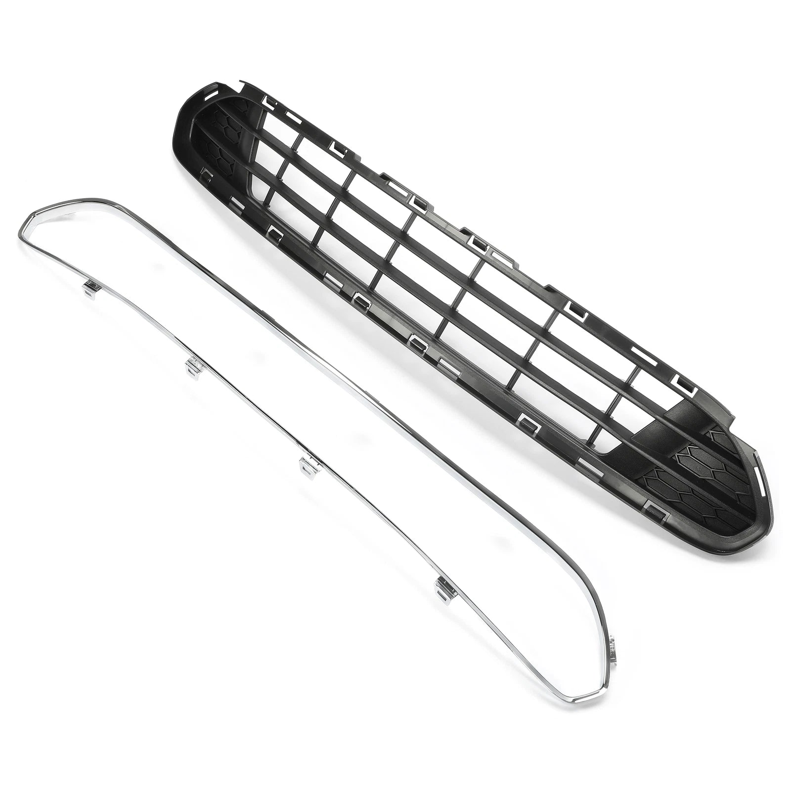 Front Bumper Lower Grille Trim Kit for Ford Fusion (2010–2012) - Black/Chrome