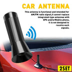 Set of 2 Real Fiber Carbon Short JDM Antenna for AM/FM Radio