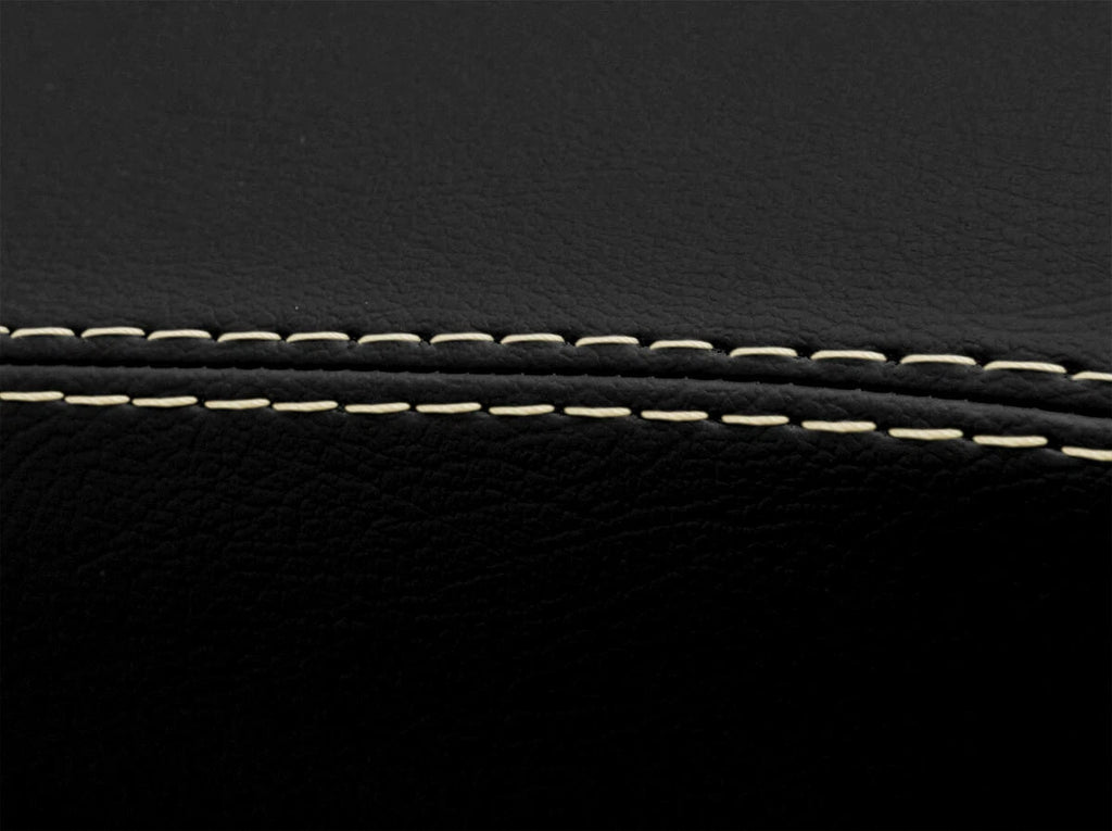 Leather Console Lid Armrest Cover for Hyundai Santa Fe (2007–2012) Beige Stitch