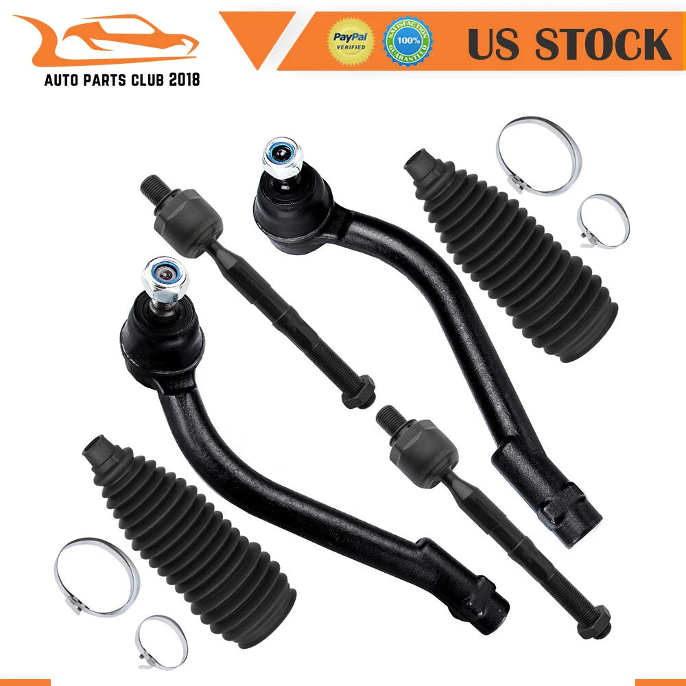 Set of 6 Front Tie Rod Ends for Kia Sorento (2011–2013)