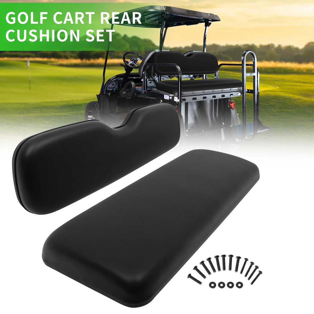 Rear Seat Cushion Set for EZGO TxT, ST, ST Sport, Valor (Black)