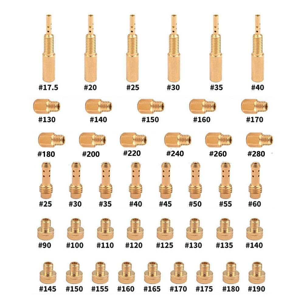 42Pcs Carburetor Main Pilot Slow Jet for Mikuni RS34 RS36 RS38 RS40 (N/A)