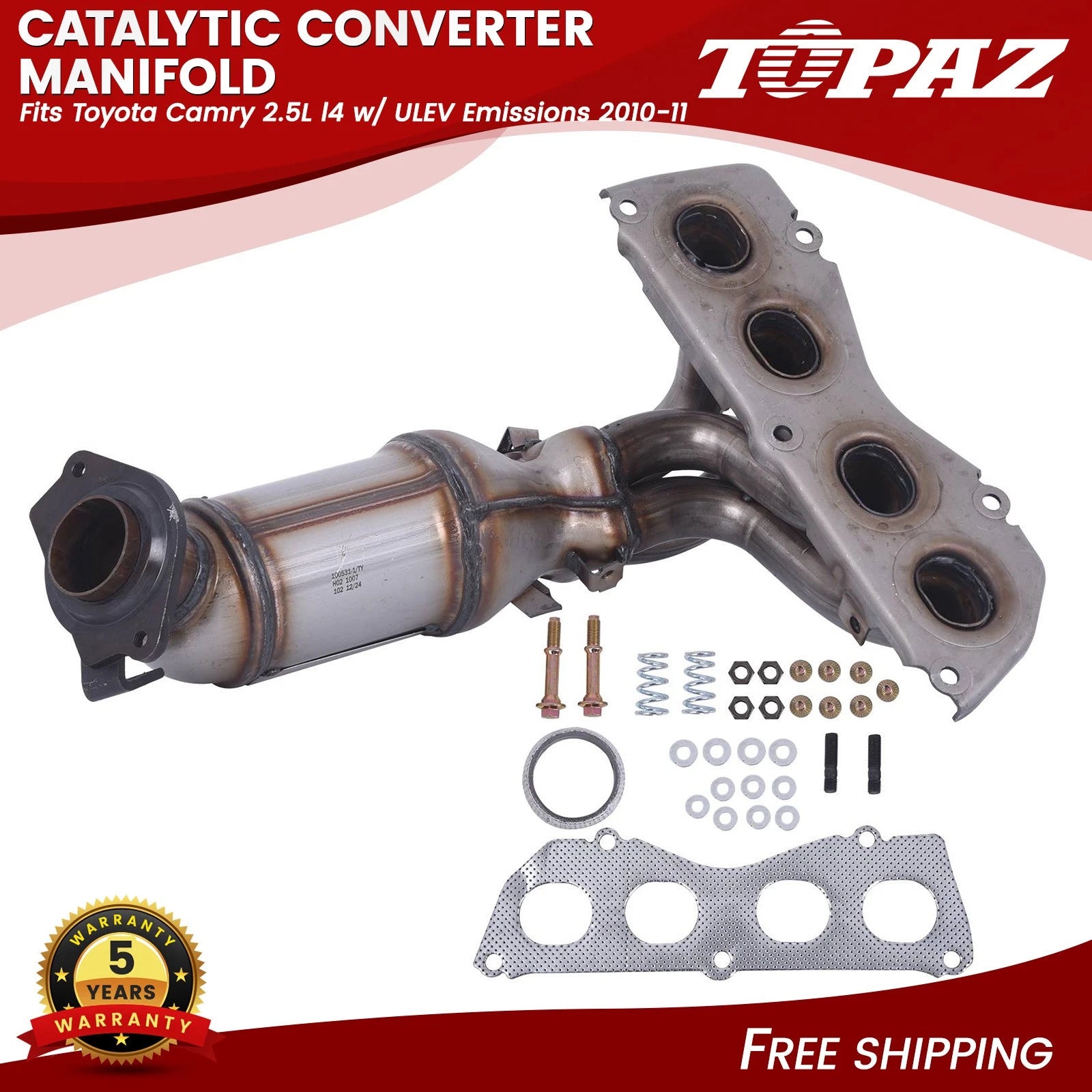 Catalytic Converter Manifold for Toyota Camry 2010–2011