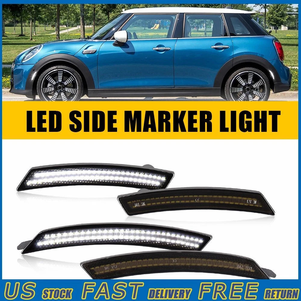 Set of 4 LED Side Marker Fender Lights for Mini Cooper R55 R56 R57 R58 R59 R60