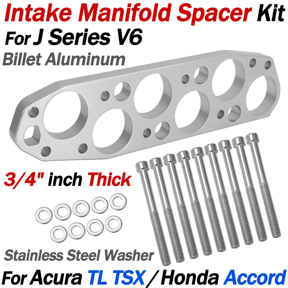 Billet Intake Manifold Spacer for Acura TL TSX Accord (3/4" Thick)