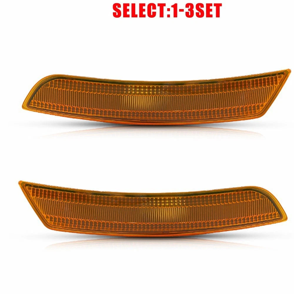 Set of 2 Amber Lens Front Bumper Side Marker Light Housings for Cadillac XTS (2013–2019)