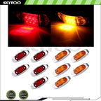 5PCS Amber Red Side Marker for Freightliner Century Class (1997)