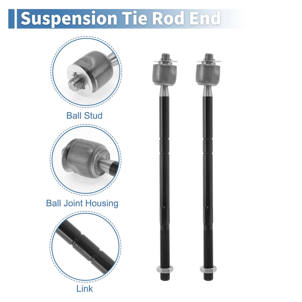 2 Pcs Front Inner Tie Rod End Links for Toyota Matrix (2003–2008) No.EV424