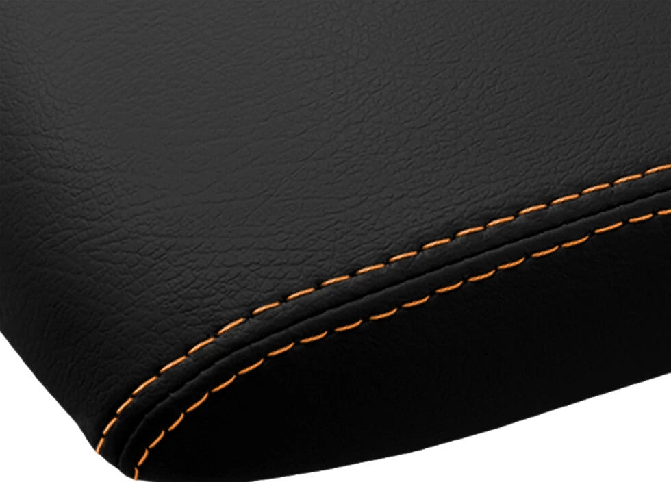 Console Lid Pull Over Cover Leather for Toyota RAV4 (2013–2018) Orange Stitch