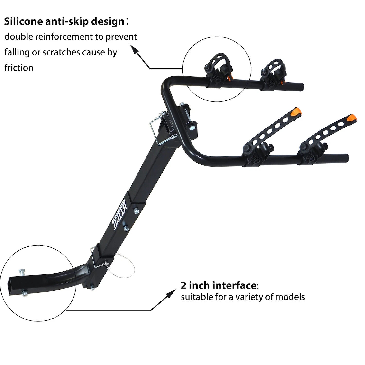 2 Bike Rack Bicycle Carrier for Car Truck SUV (Hitch Mount, 2" Receiver)