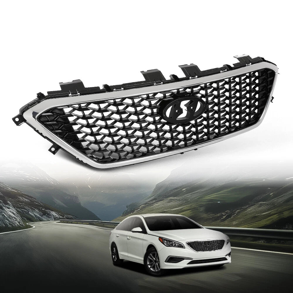 Front Bumper Upper Grille for Hyundai Sonata (2015–2017)