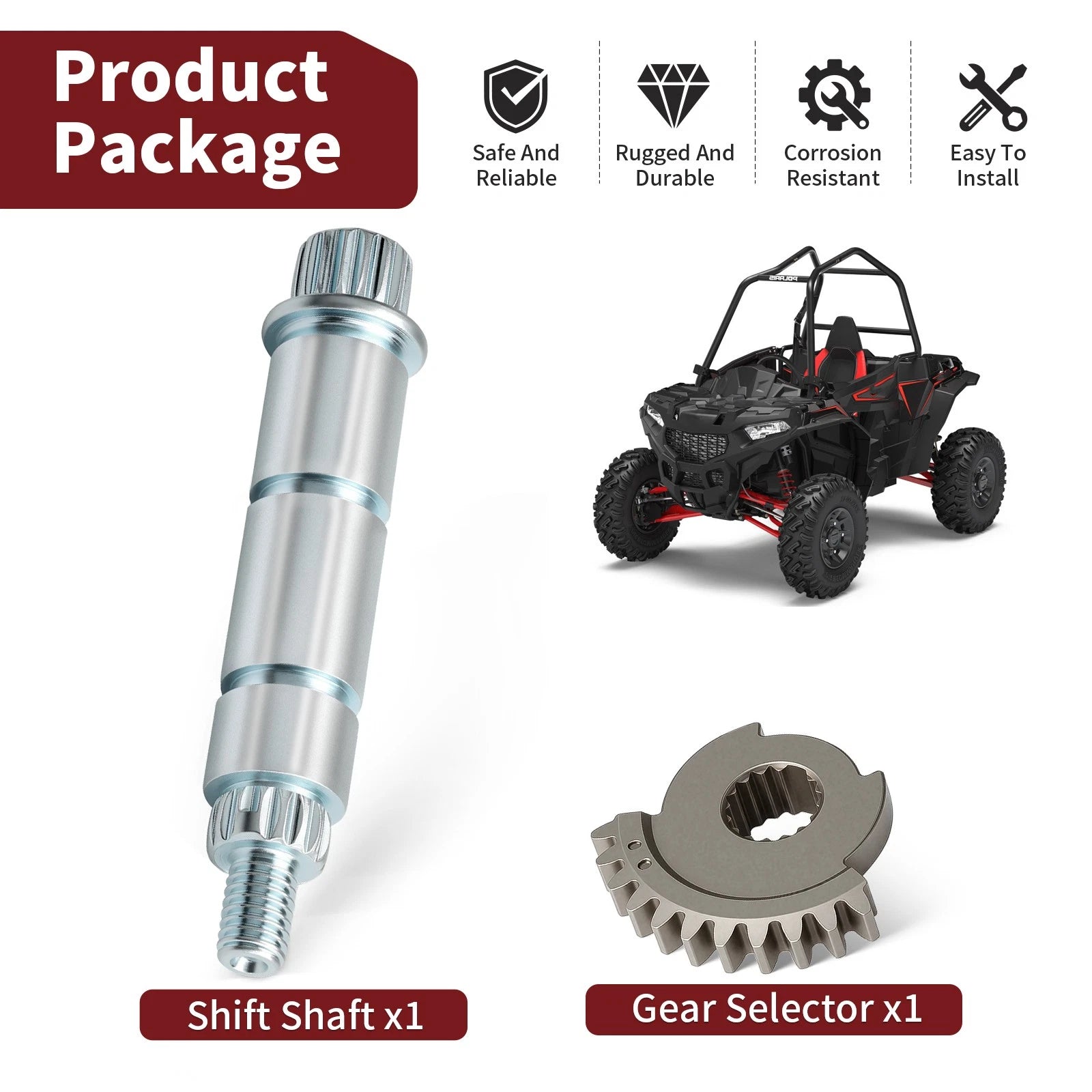 Shift Shaft w/ Gear Selector for Polaris General 1000 / 4 / XP / XP 4 (2016–2025)