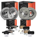 Set of 4 Disc Brake Rotors & Ceramic Pads for Mercedes E550 (2007–2009)