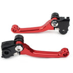 2X CNC Pivot Brake Clutch Levers for Honda CRF250R CRF450R (2007–2022) Red
