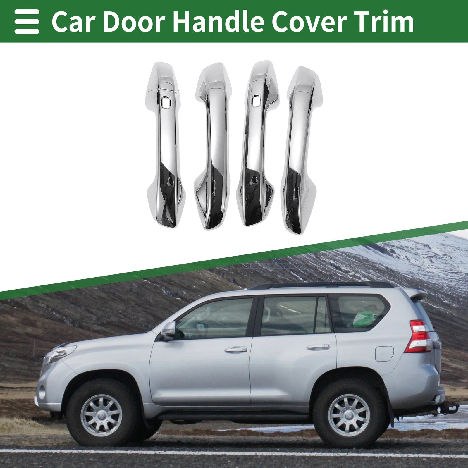 Door Handle Cover Trim for KIA Seltos Forte (2019–2023) Silver Tone