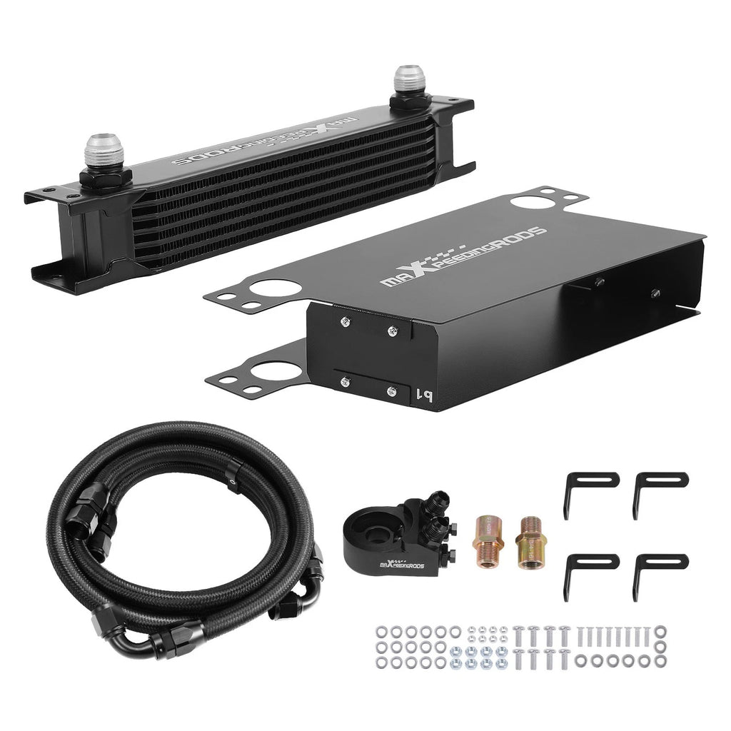 7 Row Transmission Oil Cooler for Universal Applications (Aluminum, 10AN)