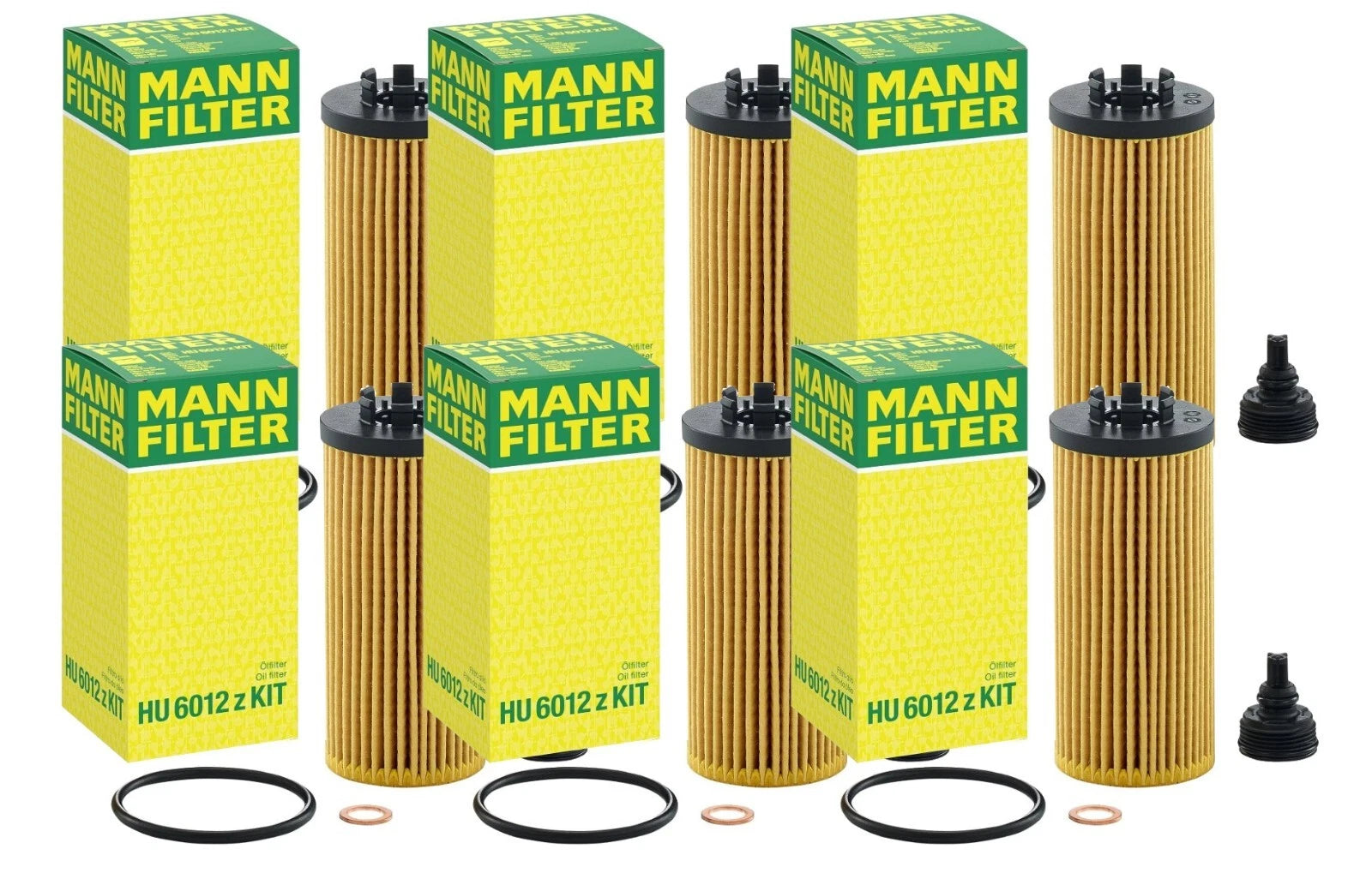 Set of 6 Engine Oil Filters for BMW F39 F44 F48 Mini F55 F56 F57 F60