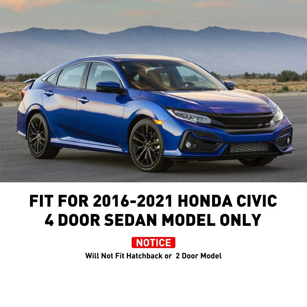 Mud Flaps Splash Guards for Honda Civic Sedan (2016–2021) Front & Rear