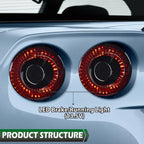 Set of 4 LED Tail Lights for Chevy Corvette C6 (2005–2013) Smoke/Red