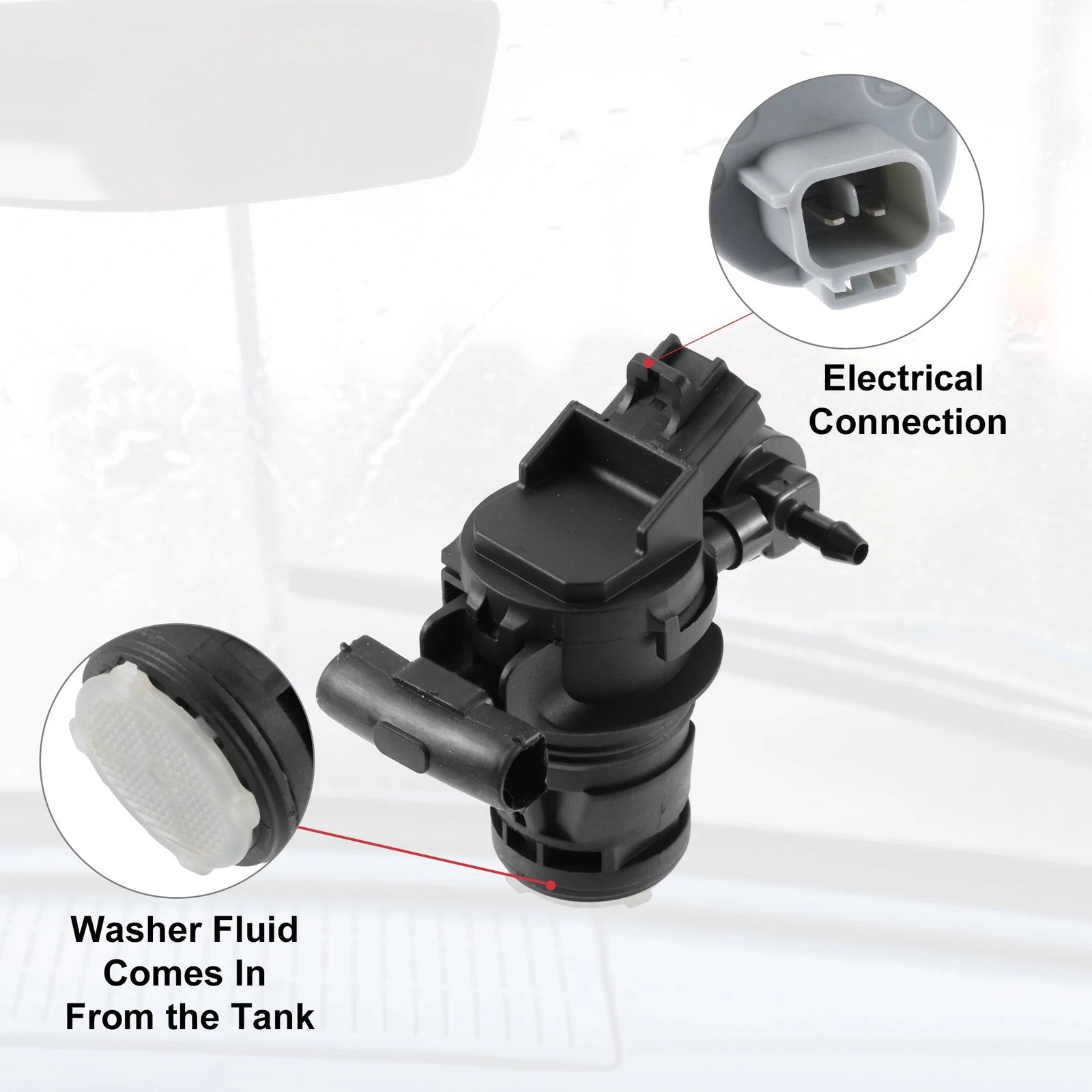 Windshield Washer Pump BBP167482 76846-TP6-C01 for Toyota Highlander (2014–2016)