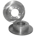 Rear Slotted+Drilled Disc Rotors+4x4 Brake Pads for Nissan Patrol GU Y61