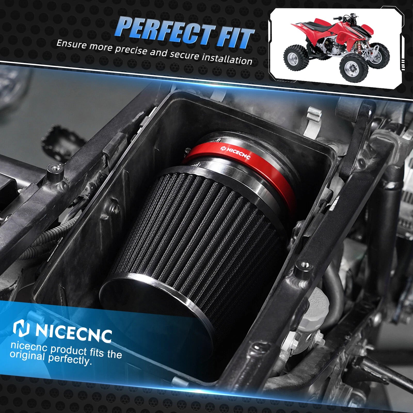 Air Cleaner Filter Intake Kit for Honda TRX450ER TRX 450 ER (#17211-HP1-600) (2006–2014)