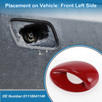 Front Left Bumper Headlight Washer Nozzle Cover Cap for BMW M3 (2008–2013) Red